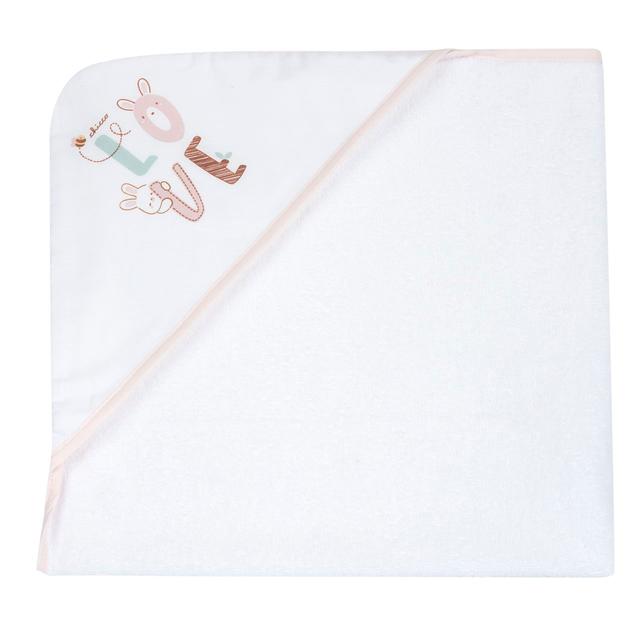 Accappatoio rosa in spugna di cotone per bambina Chicco, certificato Oeko-Tex, ideale per la primavera/estate. | Chicco