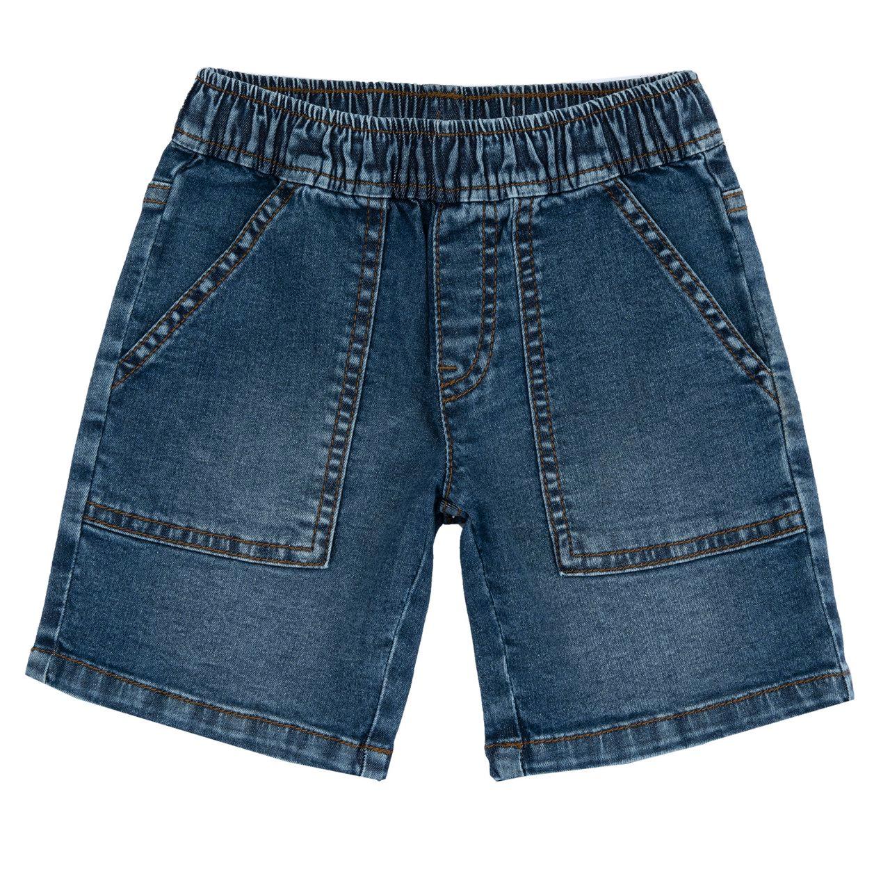 Pantaloni corti jeans blu elasticizzati per bambino Chicco con vita regolabile, ideali per la primavera/estate. | Chicco