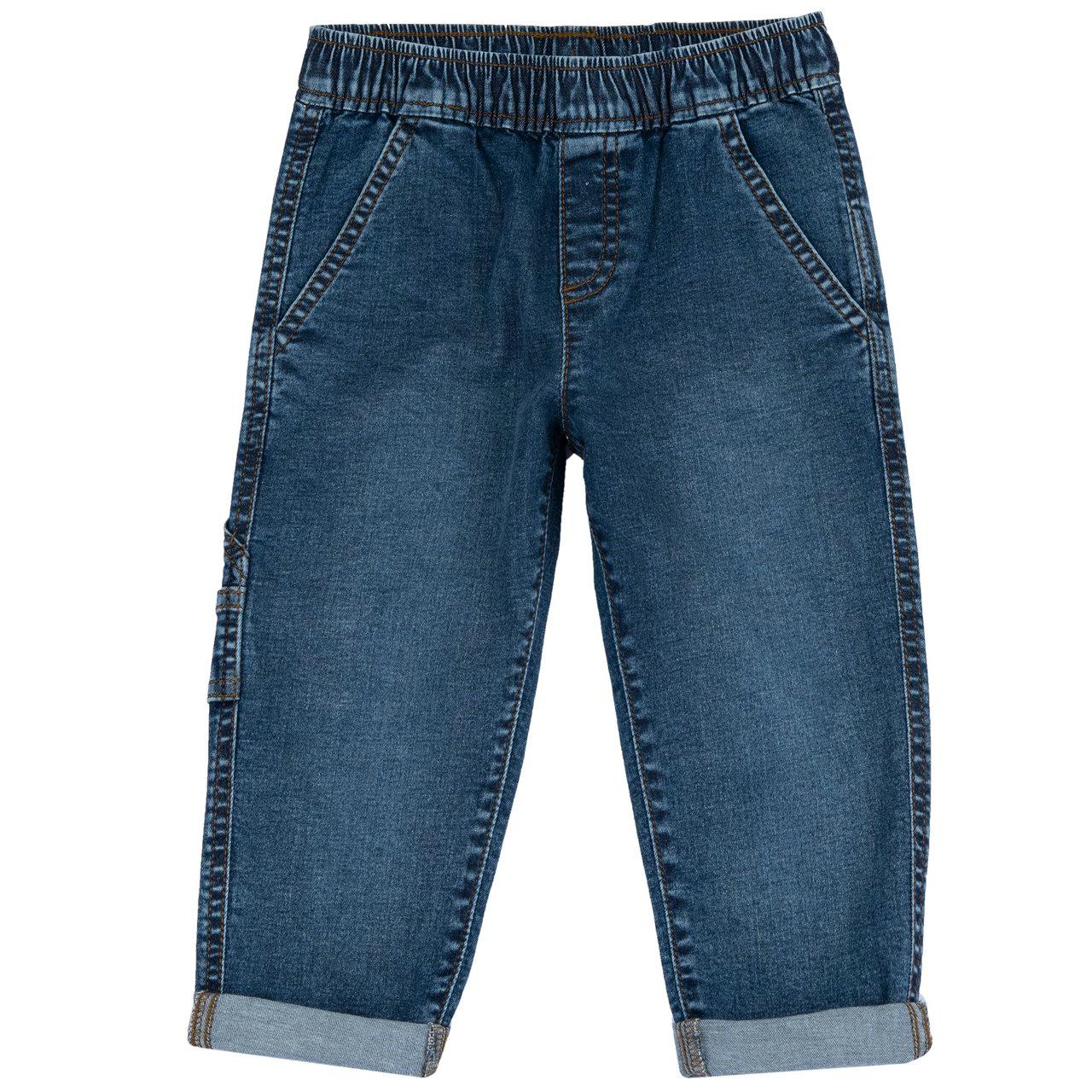 Pantaloni lunghi jeans blu elasticizzati per bambino Chicco con vita regolabile, ideali per primavera ed estate. | Chicco