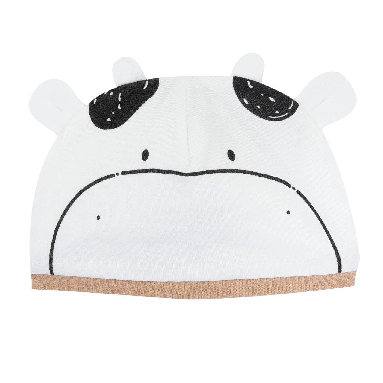 Cappello berretto Chicco in jersey di cotone elasticizzato bianco, unisex, con grafica stampata, ideale per primavera/estate. | Chicco