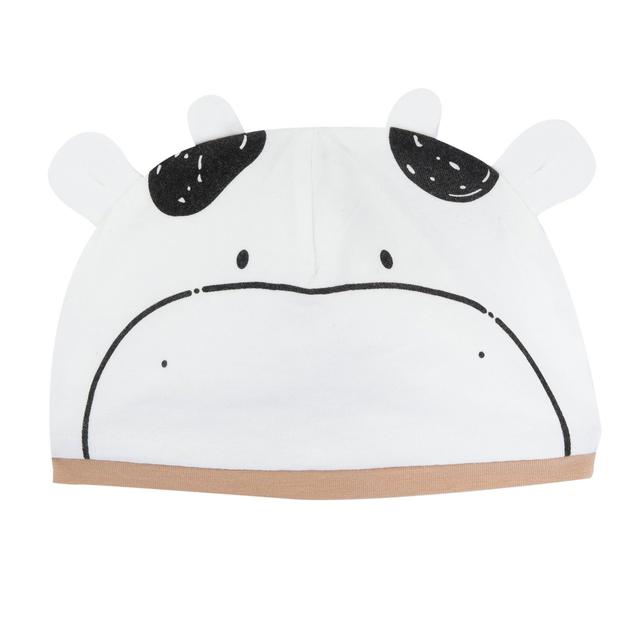 Cappello berretto Chicco in jersey di cotone elasticizzato bianco, unisex, con grafica stampata, ideale per primavera/estate. | Chicco