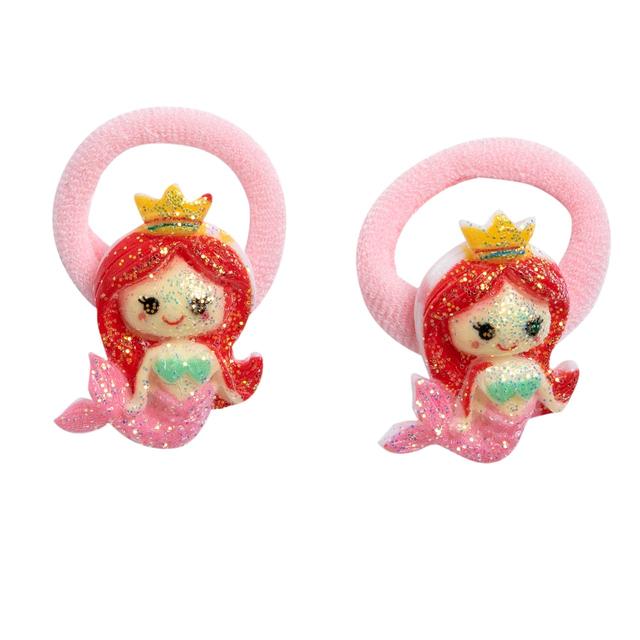 Set due elastici per capelli Chicco rosa con decorazione sirenetta, ideali per bambine primavera/estate. | Chicco