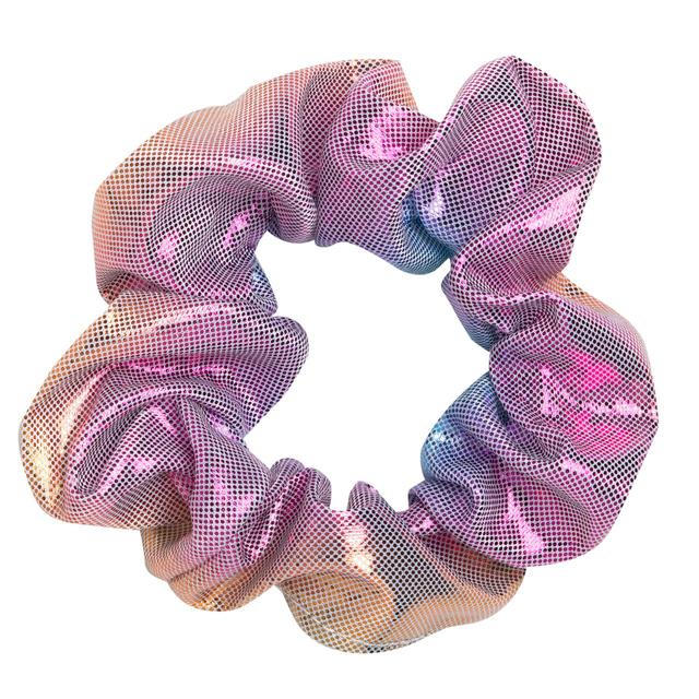 Fascetta elastica arricciata multicolor con tocchi di luce, ideale per capelli folti e adatta all'uso quotidiano. | Chicco