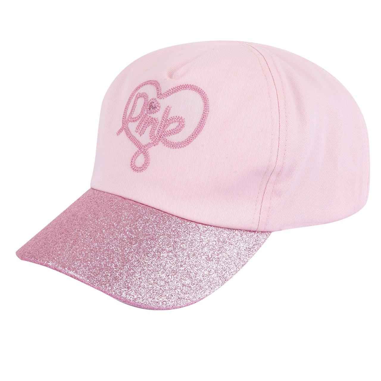 Cappello con visiera rosa in twill Chicco per bambina, con ricamo centrale a rilievo e regolazione posteriore, ideale per primavera/estate. | Chicco