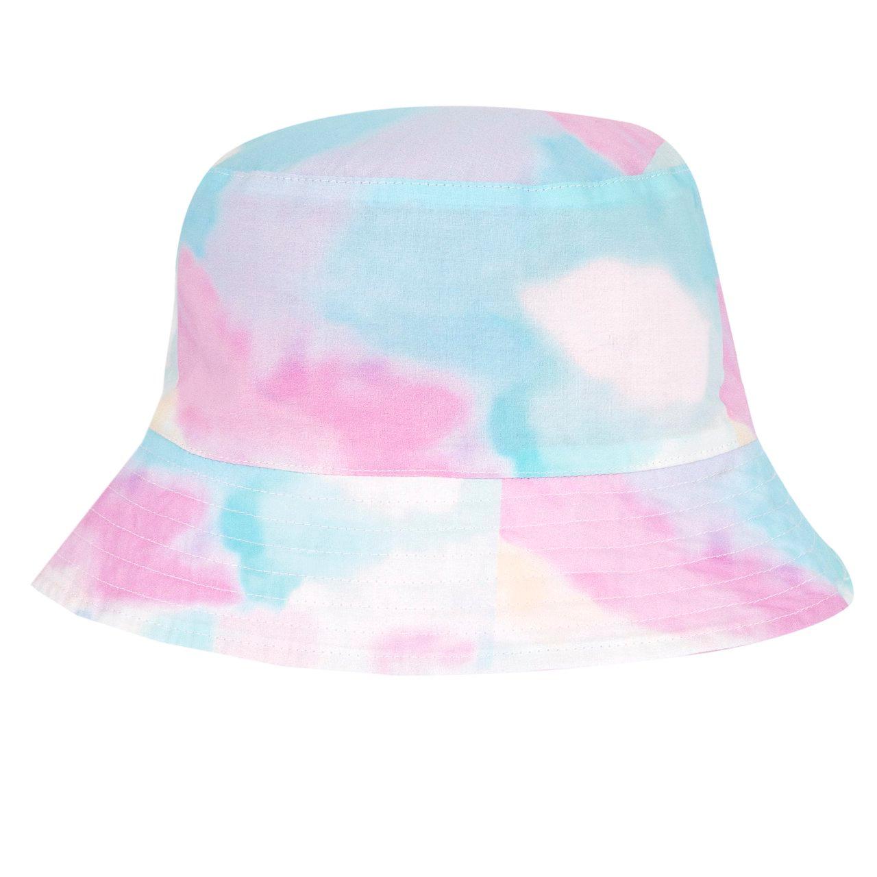 Cappello reversibile Chicco per bambina in twill, con lato rosa tinta unita e lato multicolore, ideale per primavera/estate. | Chicco