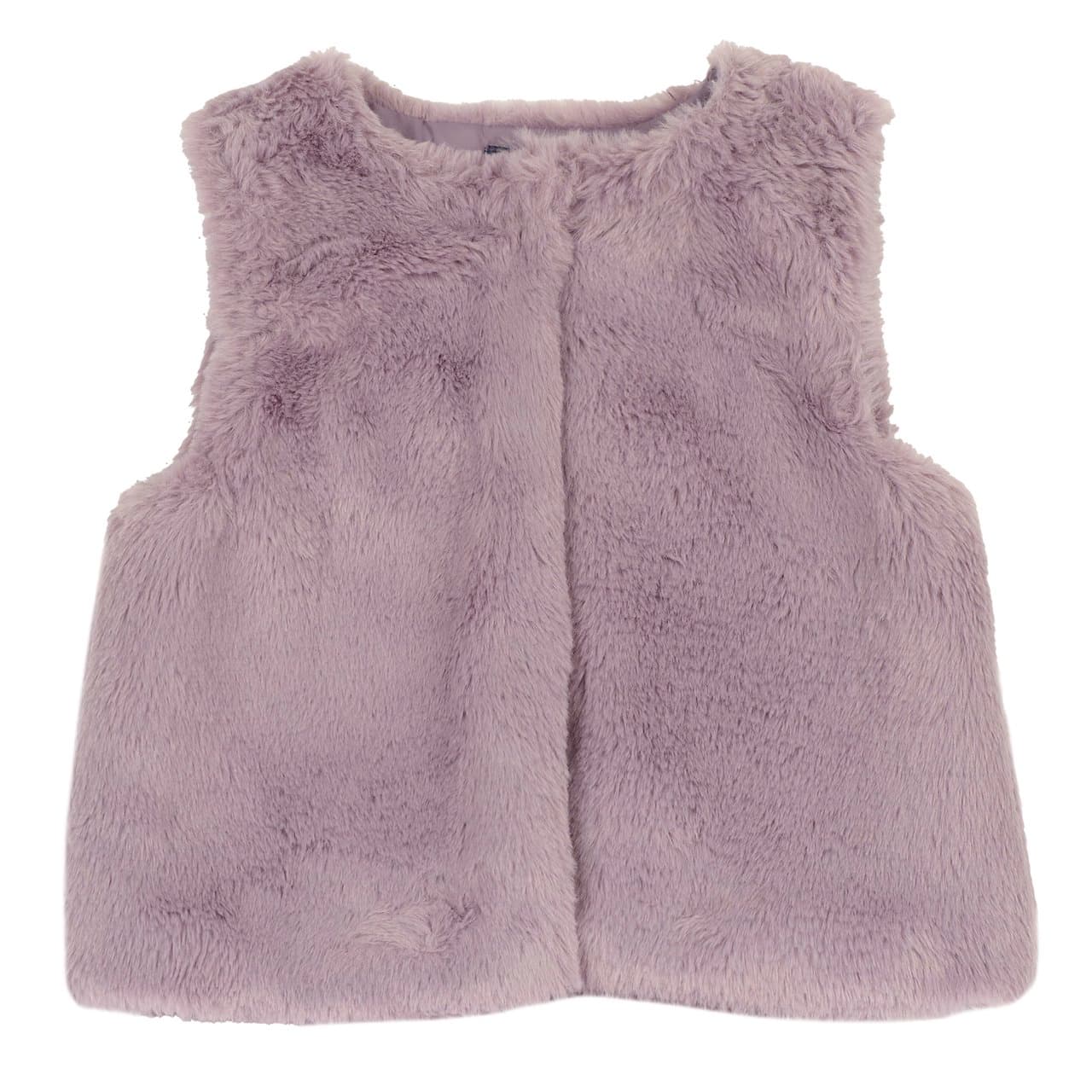 Gilet invernale Chicco viola per bambina, caldo e soffice con fodera in twill di raso e chiusura con bottone automatico nascosto, perfetto per l'autunno/inverno. | Chicco