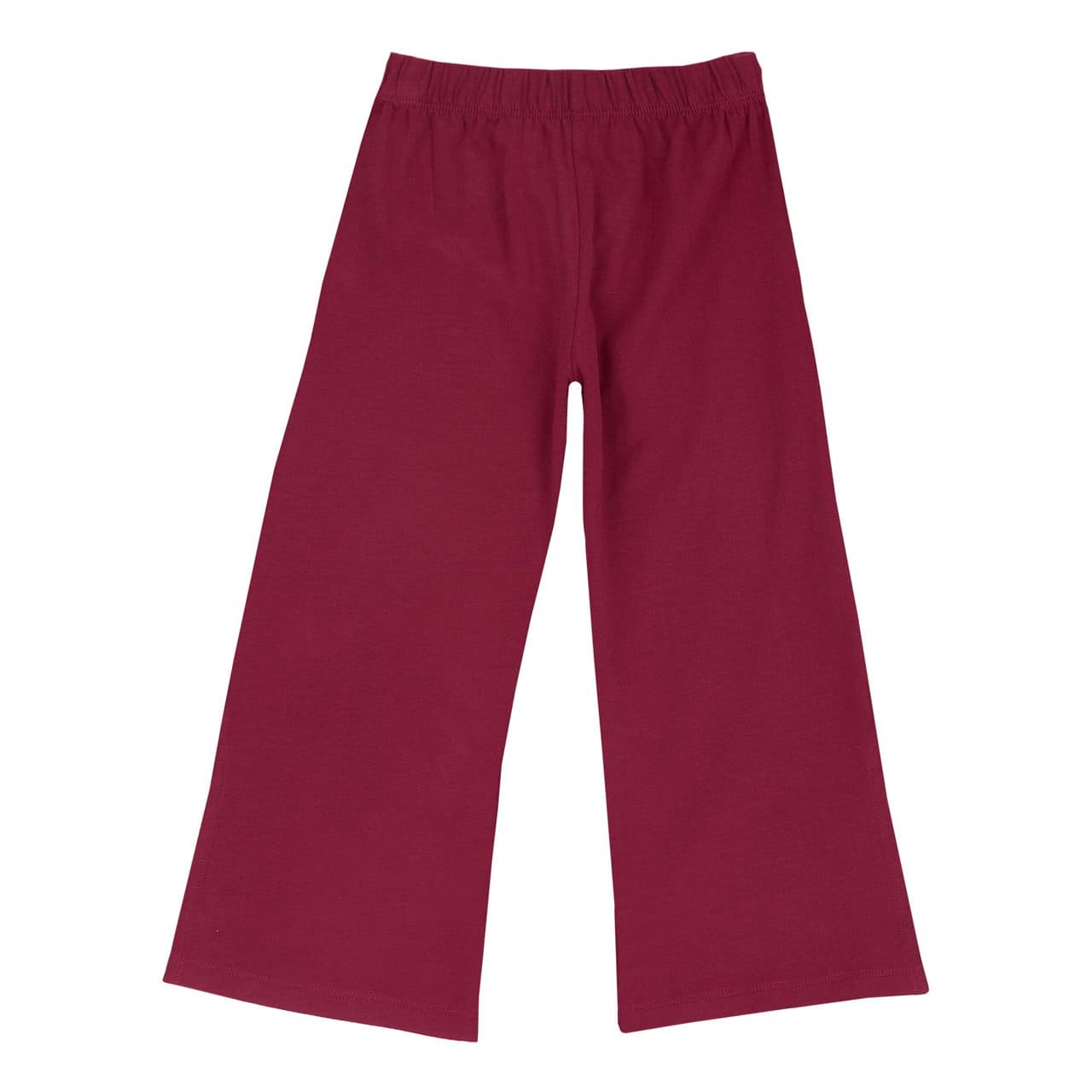 Pantaloni lunghi bambina Chicco rosa in jersey di cotone elasticizzato, con gamba ampia, vita elastica e piccoli spacchi laterali sul fondo, ideali per autunno/inverno. | Chicco