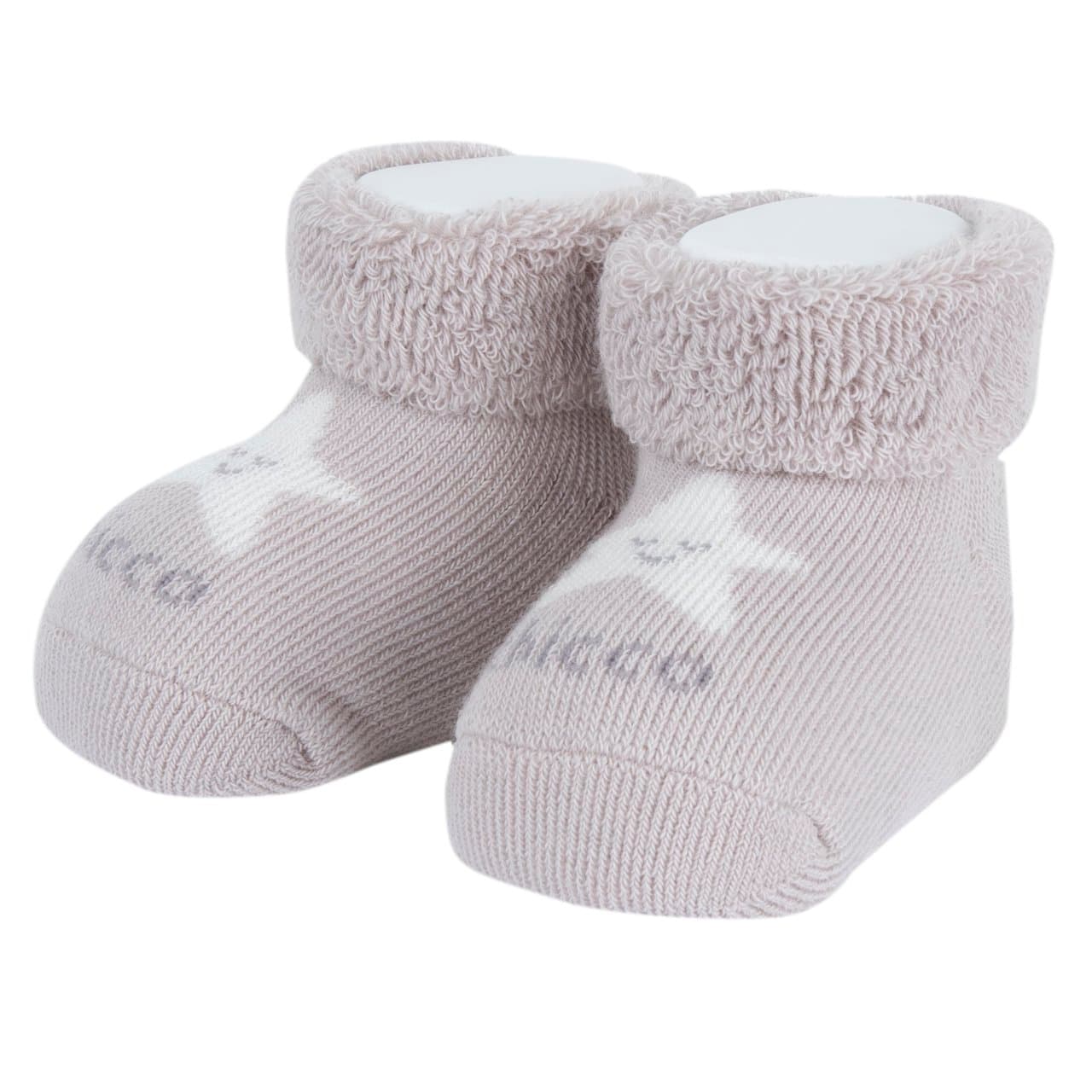Babbucce da bambina Chicco rosa in spugna con grafica jacquard a nuvoletta, certificate Oeko-Tex. | Chicco