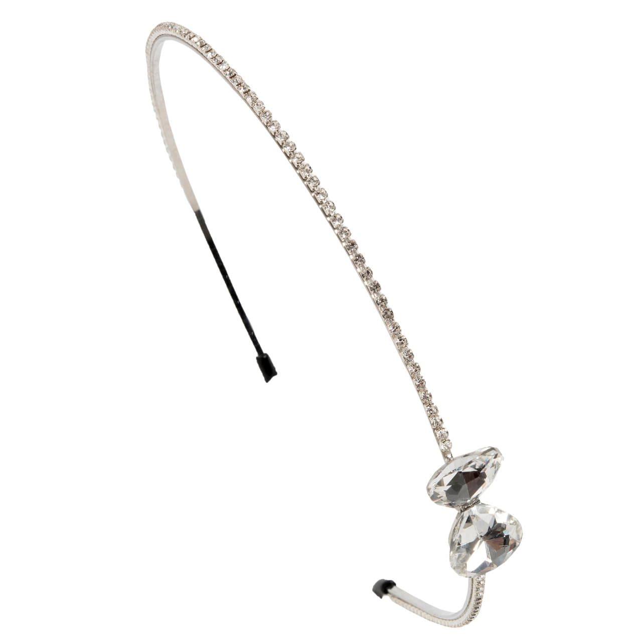 Cerchietto grigio Chicco per bambina con strass luminosi effetto cristallo, accessorio ideale per capelli autunno/inverno. | Chicco
