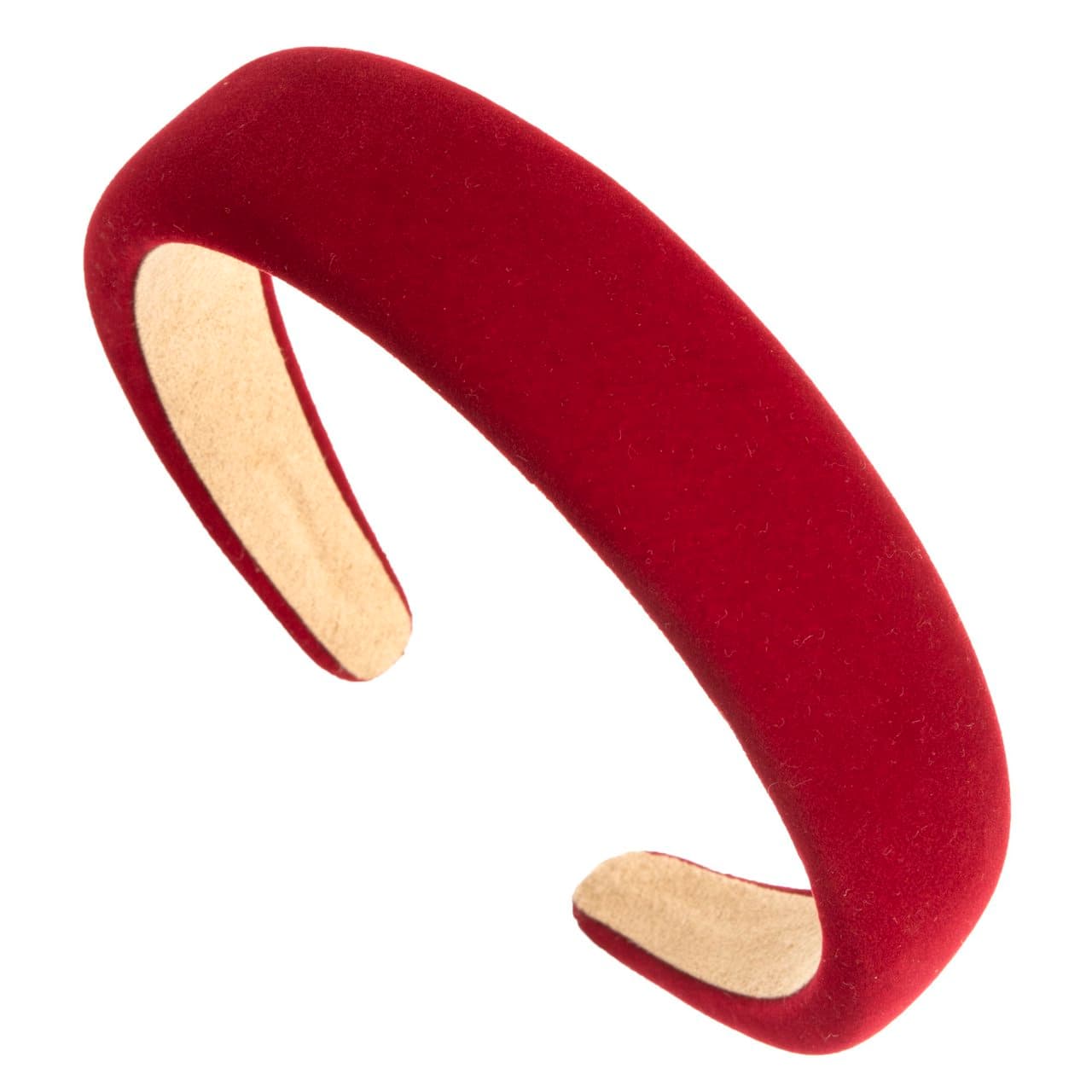 Cerchietto Chicco per bambina con base rivestita in tessuto rosso, ideale per la collezione autunno/inverno e occasioni speciali. | Chicco