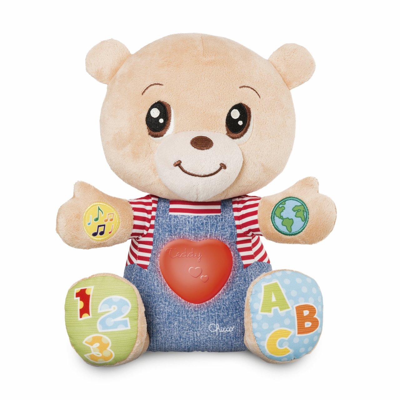 Teddy Orso Delle Emozioni | Chicco Orsetto Teddy Delle Emozioni Chicco, peluche educativo bilingue italiano-inglese con cuore che cambia colore per imparare le emozioni. | Chicco