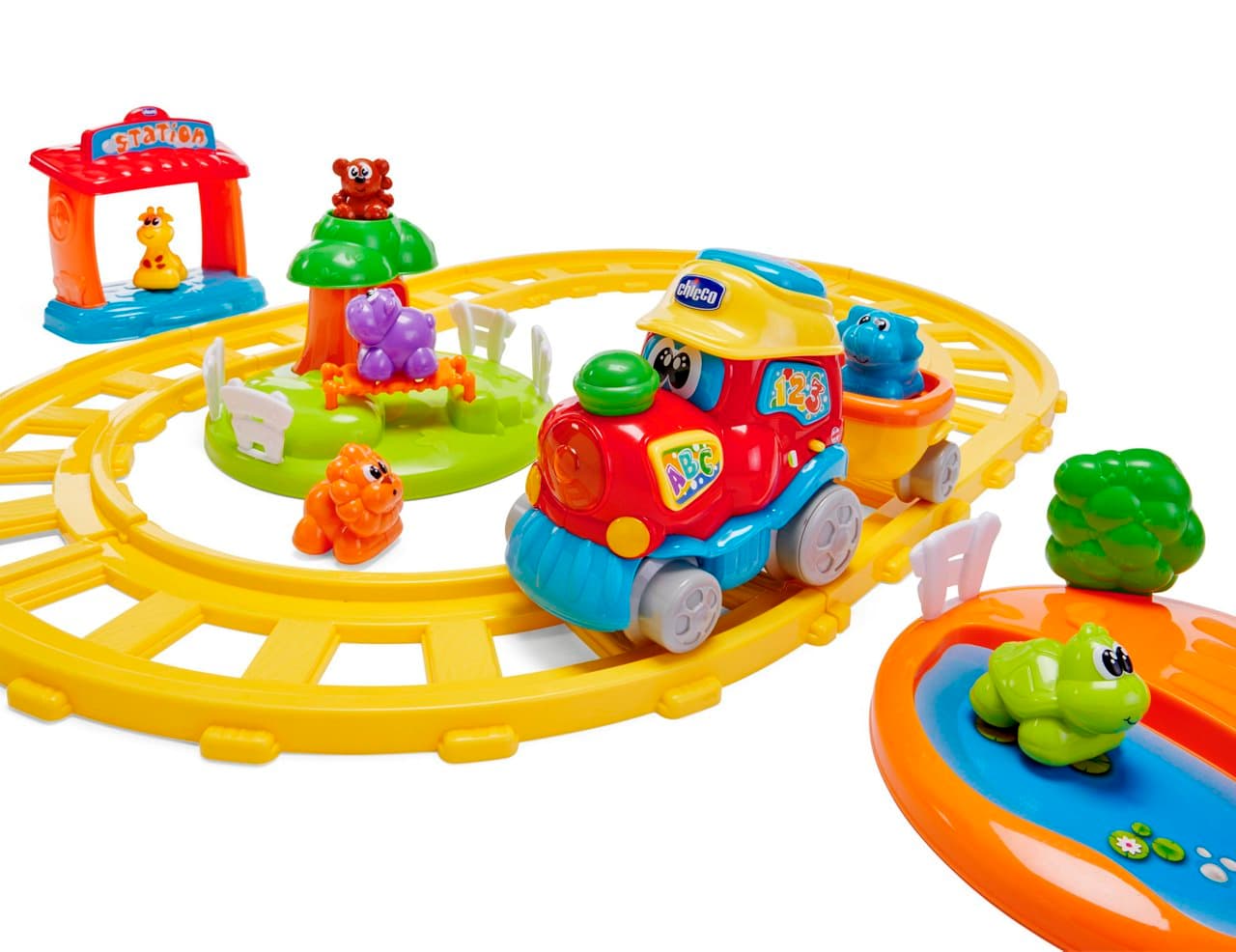 Trenino Dell' Avventura | Chicco Trenino dell'Avventura Chicco educativo elettronico bilingue, con pulsanti interattivi e colori vivaci, ideale per stimolare l'apprendimento di parole e numeri. | Chicco