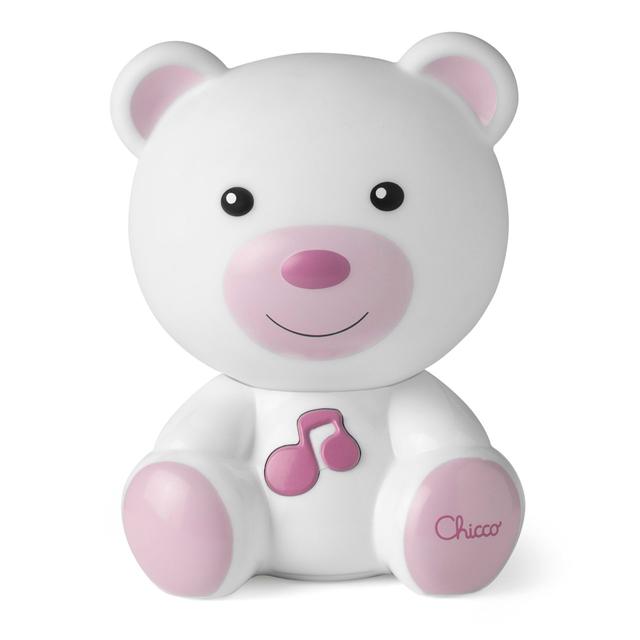 Luce Orsetto Sogni D'oro | Chicco Luce notturna Chicco Orsetto Dreamlight rosa, compagno unisex per il sonno dei bambini con melodie classiche e New Age. | Chicco