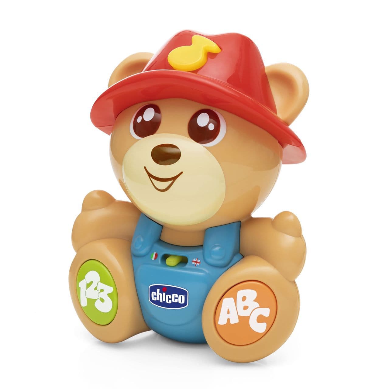 Teddy L'amico Orsetto Chicco | Chicco Teddy L'amico Orsetto Chicco, gioco educativo bilingue interattivo per bambini unisex, con oltre 250 parole, frasi e melodie per imparare lettere e numeri. | Chicco