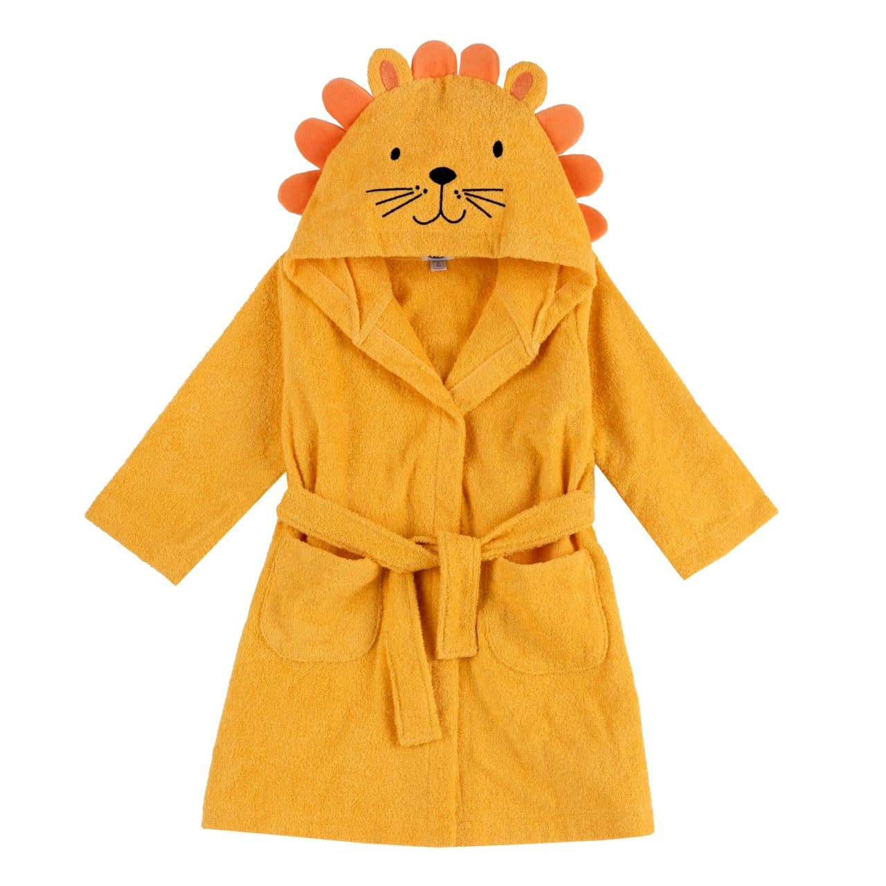 Accappatoio 24m+ | Chicco Accappatoio unisex Chicco giallo in morbido cotone 100% per bambini dai 24 mesi, con cappuccio, tasche e cintura. | Chicco