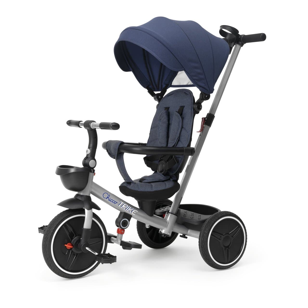 Triciclo Evolutivo 4 In 1 | Chicco Triciclo evolutivo 4 in 1 Chicco beige con struttura in metallo, seduta imbottita e manico telescopico, ideale per bambini dai 6 mesi ai 5 anni. | Chicco