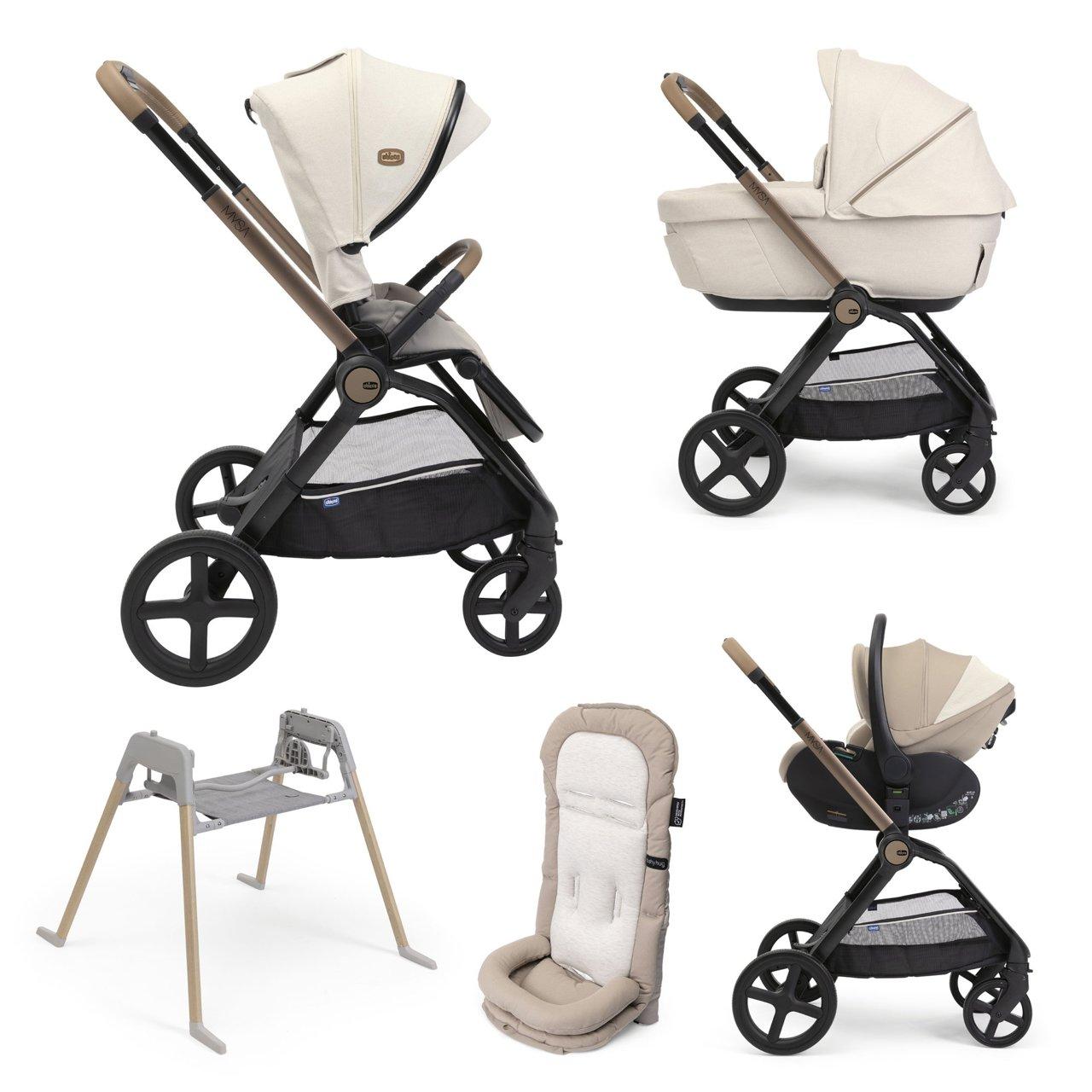 Trio Mysa Gran Comfort Con First Seat Recline E Lullaglide | Chicco Passeggino trio Chicco Mysa Gran Comfort grigio unisex con seggiolino reclinabile e Lullaglide, omologato fino a 22 kg. | Chicco