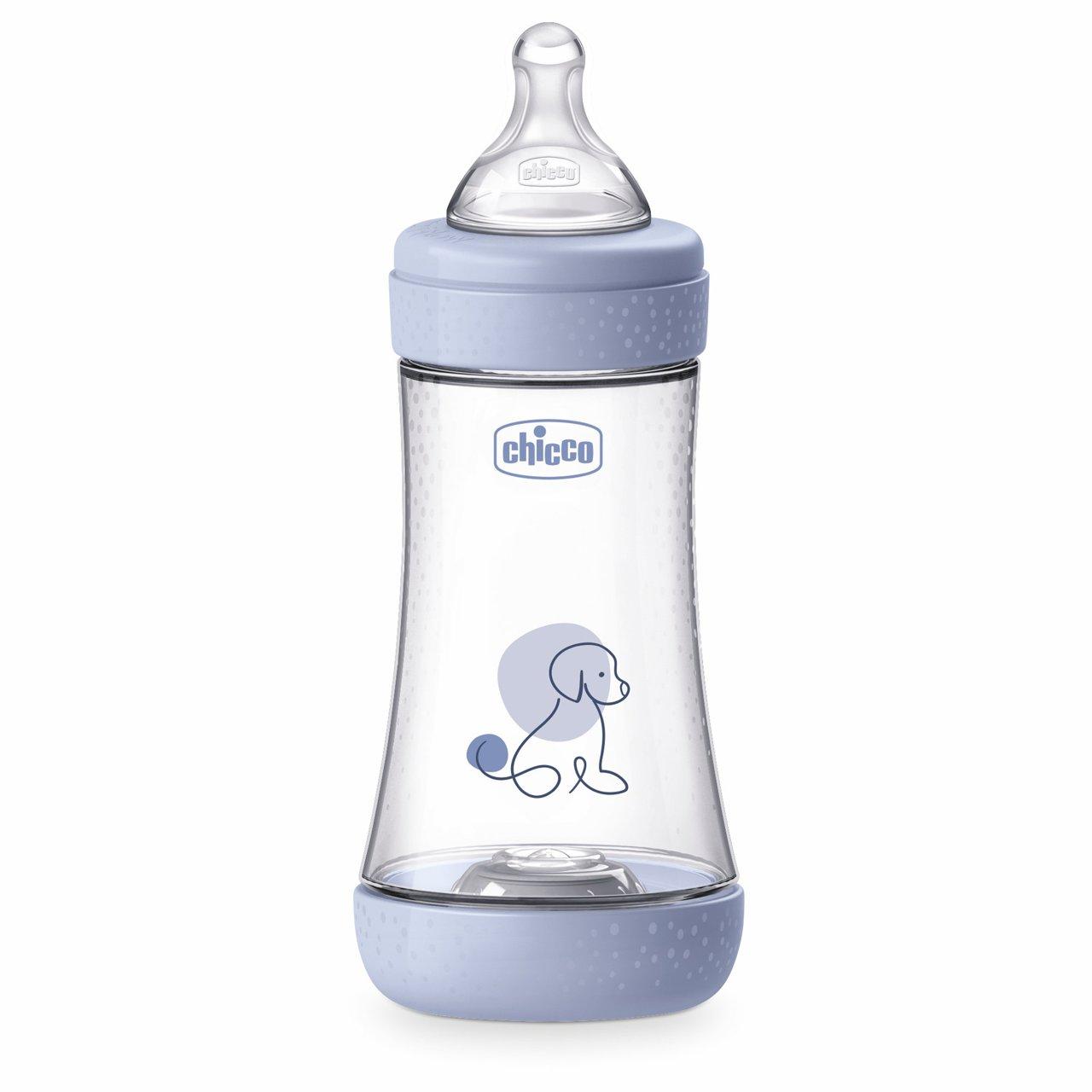 Perfect 5 Biberon 240 Ml - Flusso Medio | Chicco Biberon Chicco Perfect 5 da 240 ml in colore rosa, con tettarella fisiologica in silicone Soft Sense e membrana Equilibrium per un'alimentazione biofunzionale. | Chicco