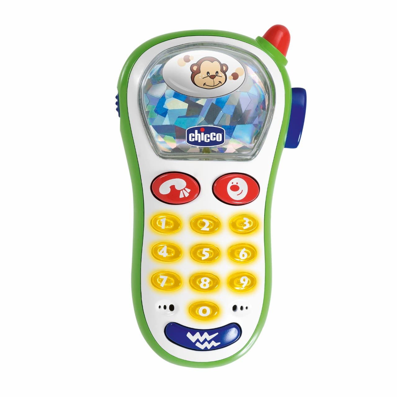 Telefonino Vibra E Scatta | Chicco Telefonino giocattolo Chicco Vibra e Scatta unisex con simpatici animali sullo schermo, luci e vibrazione per stimolare l'immaginazione dei bambini dai 6 mesi. | Chicco