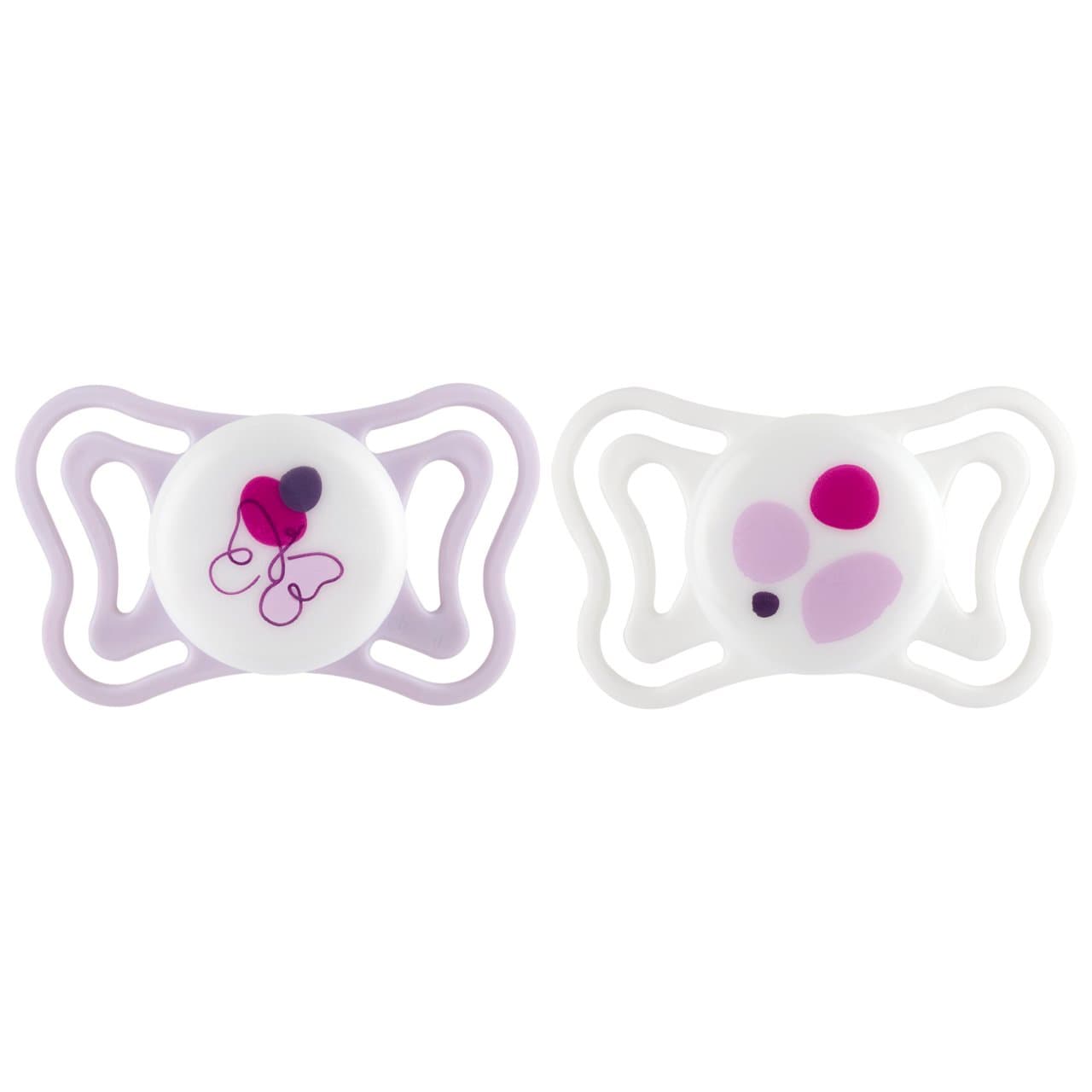 Succhietto Physioforma® Light 2-6m 2 Pz | Chicco Succhietto PhysioForma Light Chicco bianco per neonati 2-6 mesi, con tettarella in silicone SOFT SENSE e design anatomico per la postura fisiologica della lingua. | Chicco