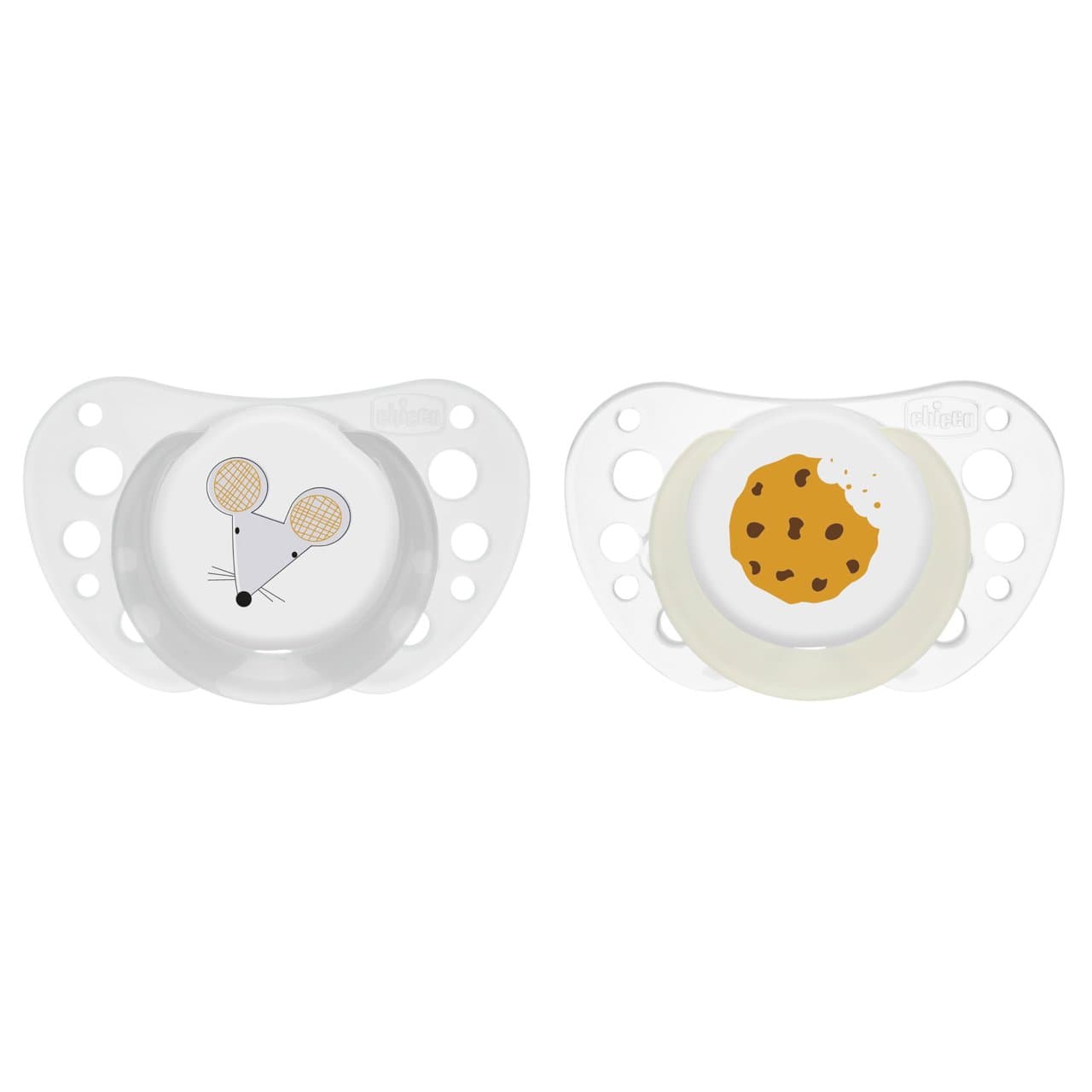 'physioforma® Air 16-36m Soother 2pcs' | Chicco Succhietto PhysioForma Air Chicco grigio per bambini 16-36 mesi, con fori per ventilazione e design ergonomico che supporta la suzione fisiologica. | Chicco