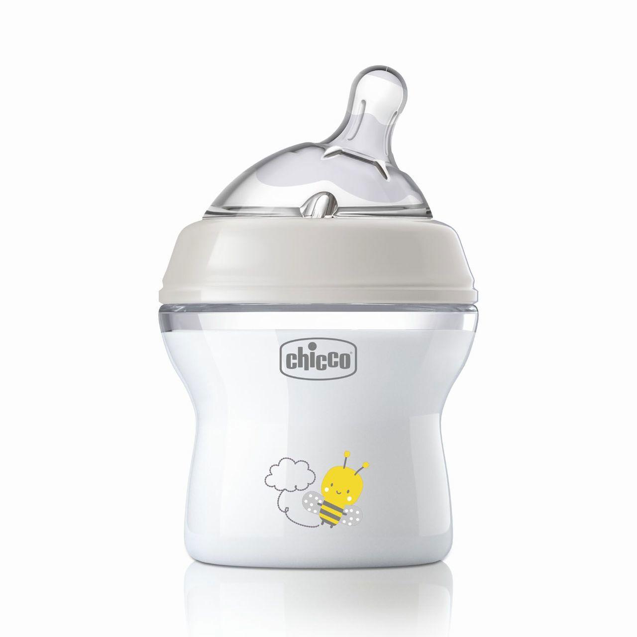 Biberon Naturalfeeling Flusso Lento (150ml) | Chicco Biberon Chicco Naturalfeeling Flusso Lento da 150ml in silicone Soft Sense, ideale per neonati unisex e per facilitare il passaggio tra seno e biberon. | Chicco