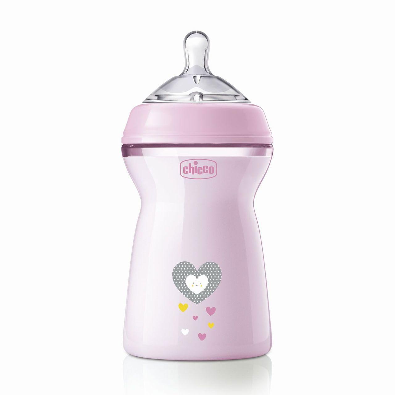Biberon Naturalfeeling Flusso Rapido (330ml) | Chicco Biberon Chicco Naturalfeeling Flusso Rapido azzurro da 330ml, con tettarella in silicone Soft Sense per un allattamento naturale e agevole. | Chicco
