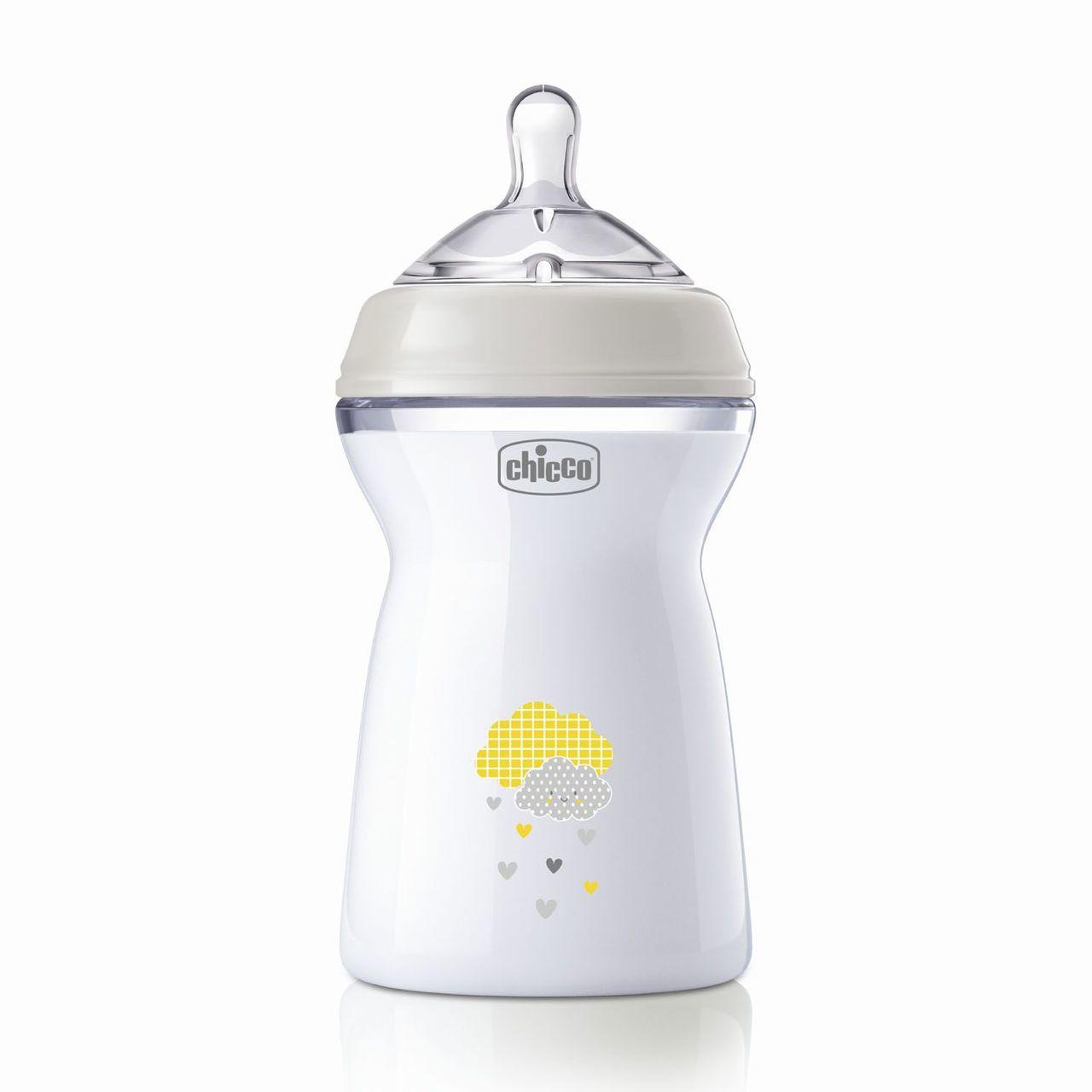 Biberon Naturalfeeling Flusso Rapido (330ml) | Chicco Biberon Chicco Naturalfeeling Flusso Rapido azzurro da 330ml, con tettarella in silicone Soft Sense per un allattamento naturale e agevole. | Chicco