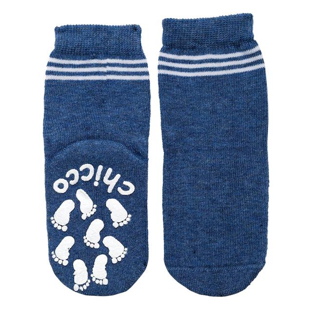 Calze Antiscivolo | Chicco Calze antiscivolo Chicco fucsia con righe bianche per bambina, con gommatura a forma di piedino per massima sicurezza. | Chicco