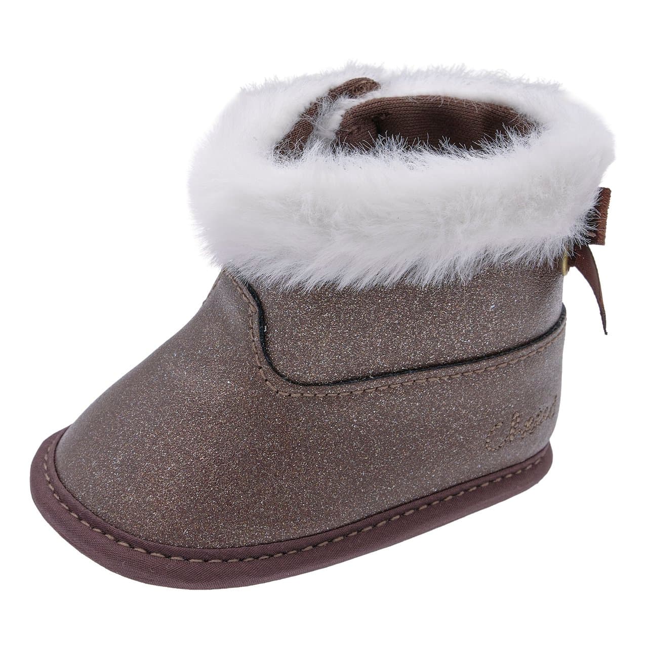 Stivaletto Bambina Omelina | Chicco Stivaletto da bambina Chicco Omelina rosa con fiocco in raso e bordo in pelliccia, chiusura a strappo e forma arrotondata. | Chicco