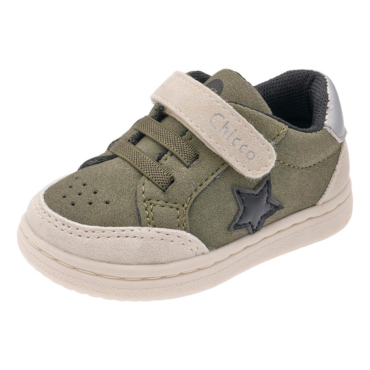 Sneakers Bambino Gozzy | Chicco Sneakers primi passi bambina Gozzy Chicco bianche con dettagli rosa laminati, chiusura a strappo e lacci elastici, suola flessibile e sottopiede anatomico. | Chicco