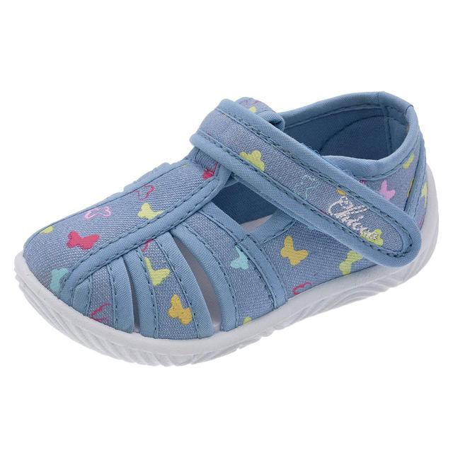 Pantofola Bambina Templar | Chicco Pantofola da bambina Chicco rosa glitterata con stampa floreale, chiusura a strappo Flex-zone e suola flessibile per la primavera/estate. | Chicco