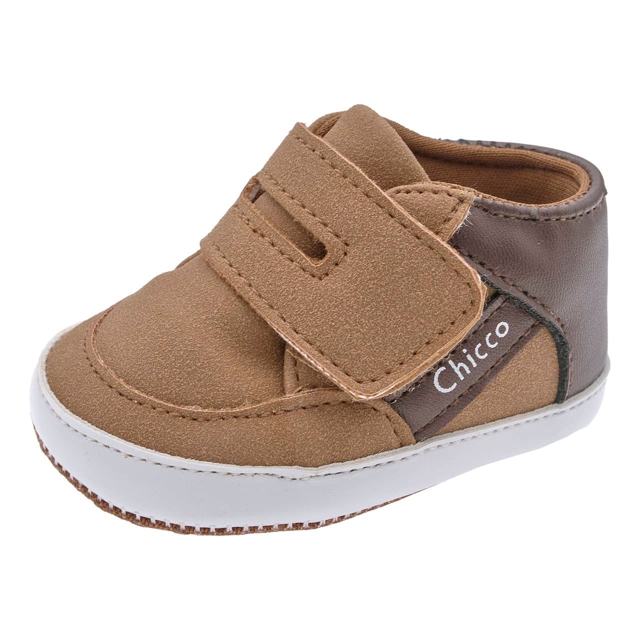 Polacchino Bambino Nieto | Chicco Polacchino bambino unisex Chicco Nieto marrone cuoio, alla caviglia con punta arrotondata e chiusura a strappo, taglie 15-19. | Chicco