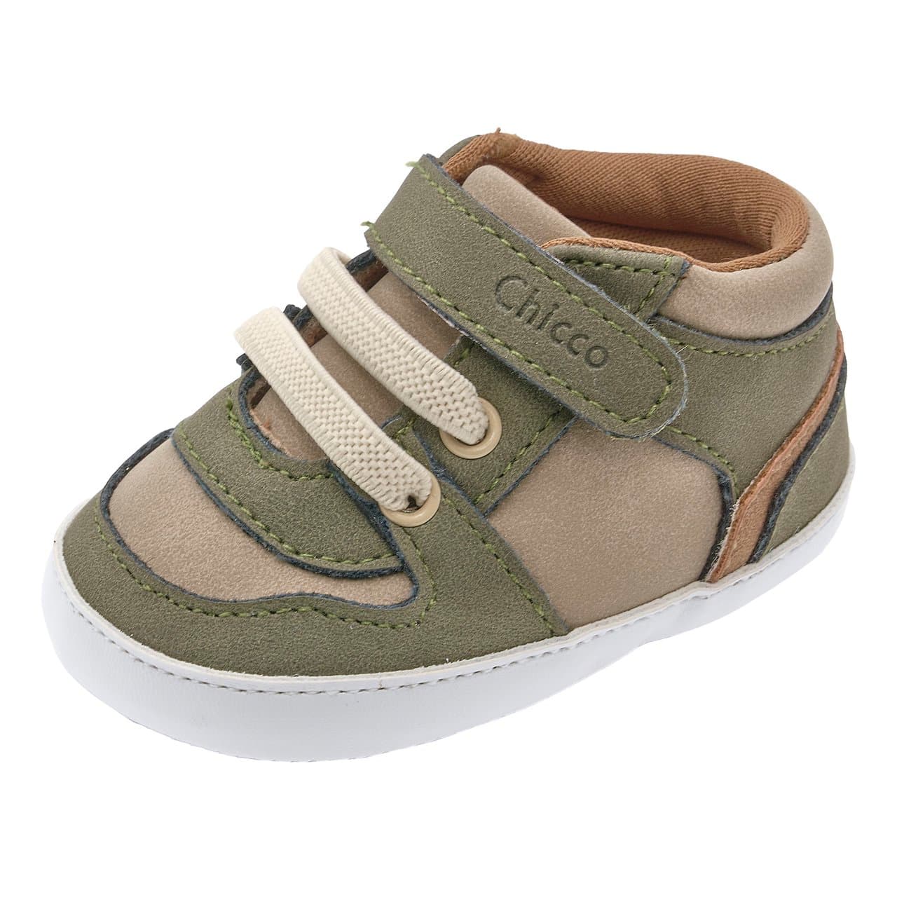Sneakers Bambino Nestore | Chicco Sneakers bambino unisex Chicco Nestore beige con chiusura a strappo e lacci elastici, ideali per l'autunno/inverno. | Chicco