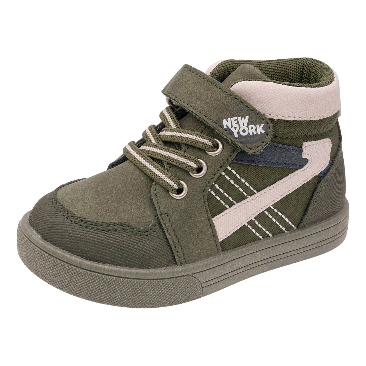 Polacchino Bambino Furetto | Chicco Polacchino bambino unisex Chicco Furetto beige con inserto in tessuto, chiusura a strappo e lacci elastici, suola Flex-Zone per la mobilità del piede. | Chicco