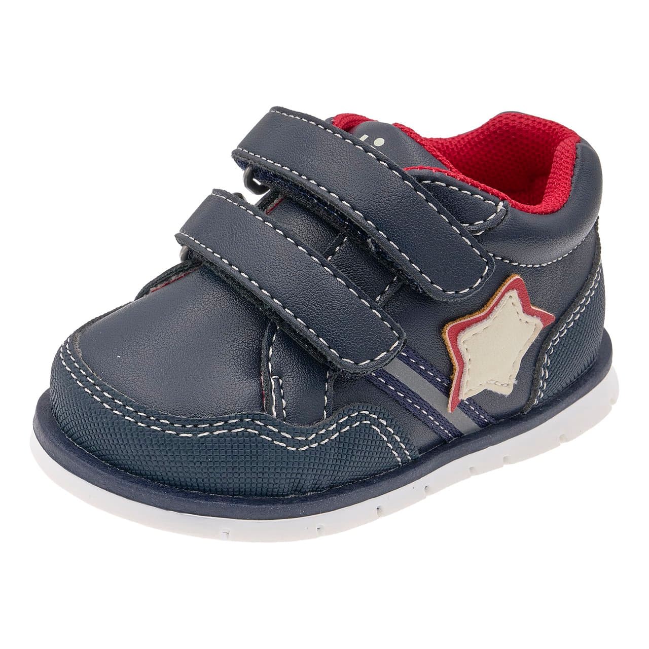 Polacchino Bambino Franz | Chicco Polacchino primi passi unisex Chicco Franz blu con doppia chiusura a strappo e dettaglio a stella, ideale per autunno/inverno. | Chicco