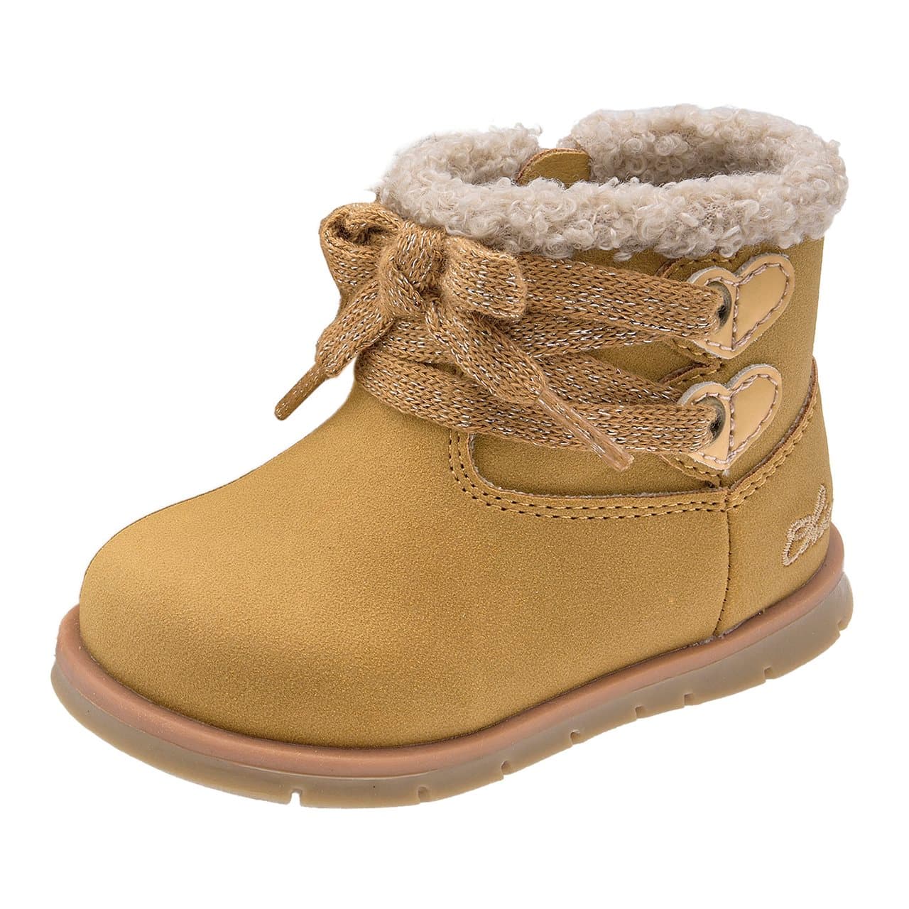 Stivaletto Bambina Florentia | Chicco Stivaletto primi passi da bambina Chicco Florentia giallo con decorazione a cuore, lacci e zip laterale per una calzata regolabile. | Chicco