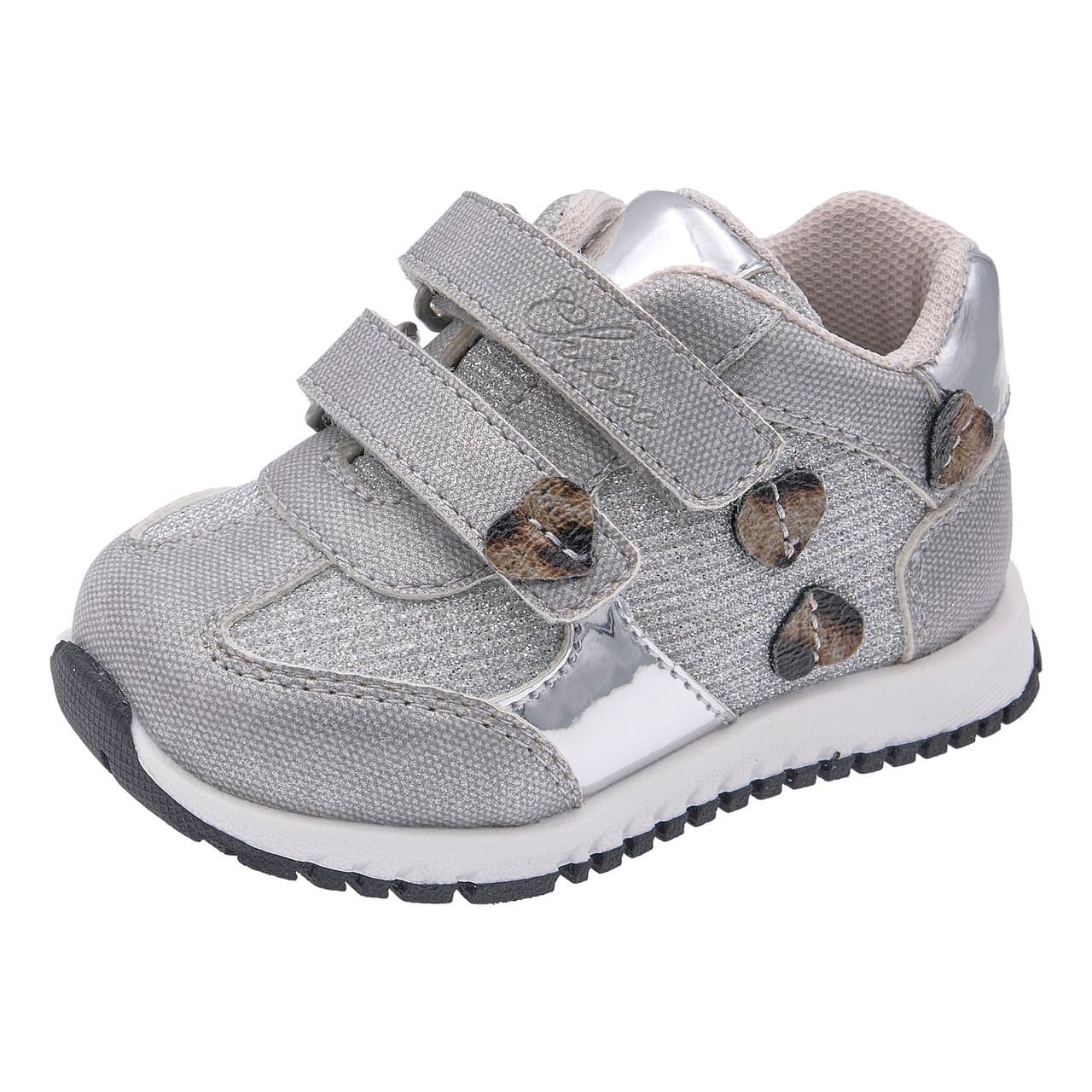 Sneakers Bambina Glory | Chicco Sneakers bambina Chicco Glory gialle in laminato con glitter e cuori, chiusura a doppio strappo e suola flessibile per l'autunno/inverno. | Chicco