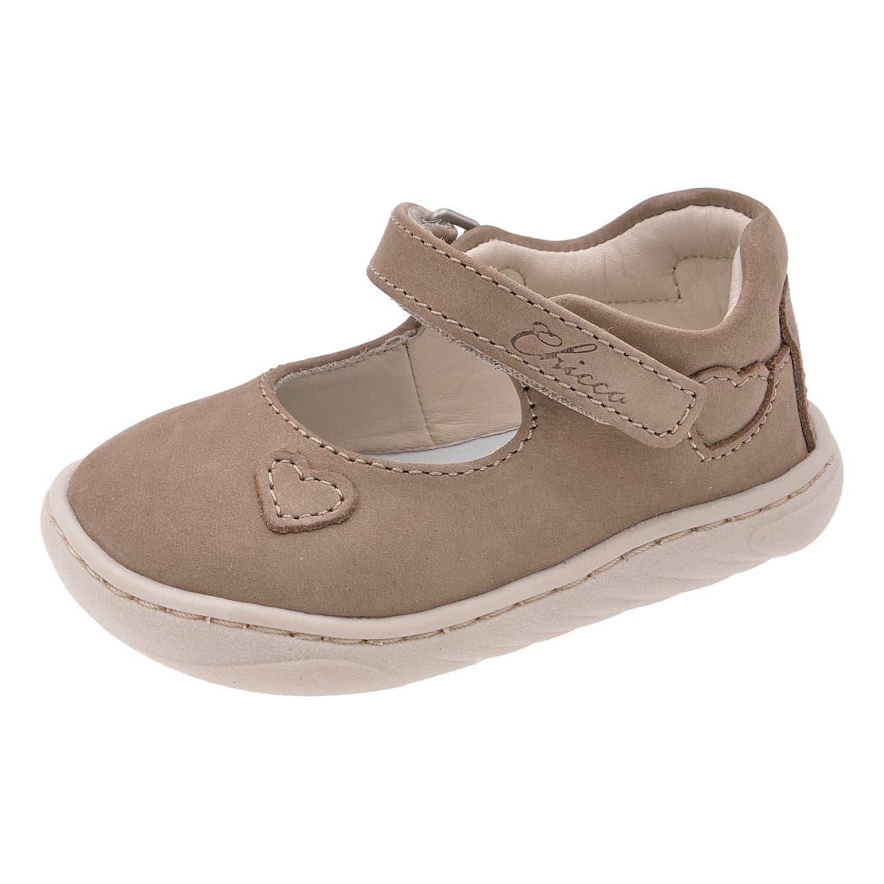 Ballerina Bambina Gigia | Chicco Ballerina barefoot Chicco Gigia rosa in morbida pelle nubuk con applicazione a cuore, suola piatta e flessibile, chiusura a strappo. | Chicco
