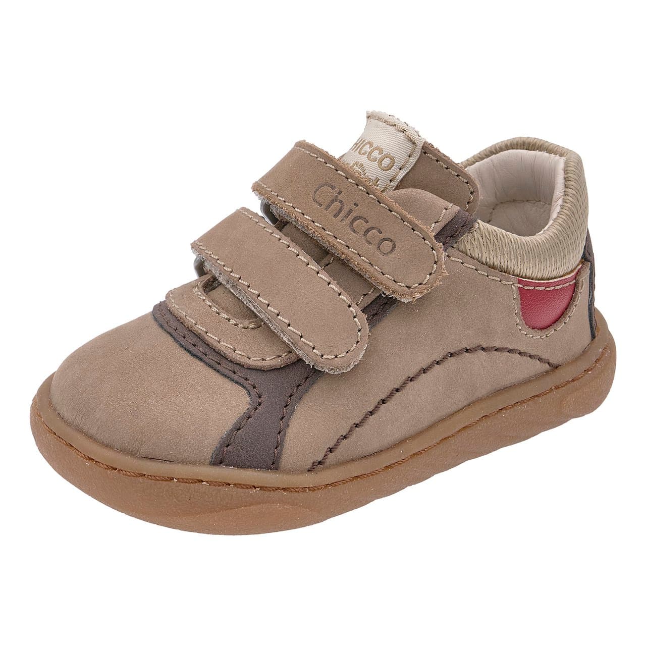 Sneakers Bambino Gofer | Chicco Sneakers barefoot unisex Chicco Gofer beige con doppio strappo regolabile, ideali per autunno/inverno, presentano punta e suola ampie per il comfort delle dita. | Chicco
