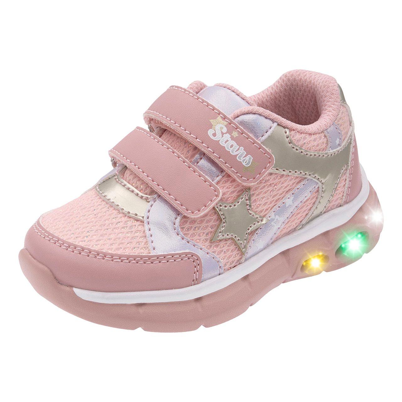 Sneakers Bambina Cabela | Chicco Sneakers bambina Chicco Cabela colore acciaio con tomaia glitterata, stella laterale e luci LED multicolore nel tallone. | Chicco