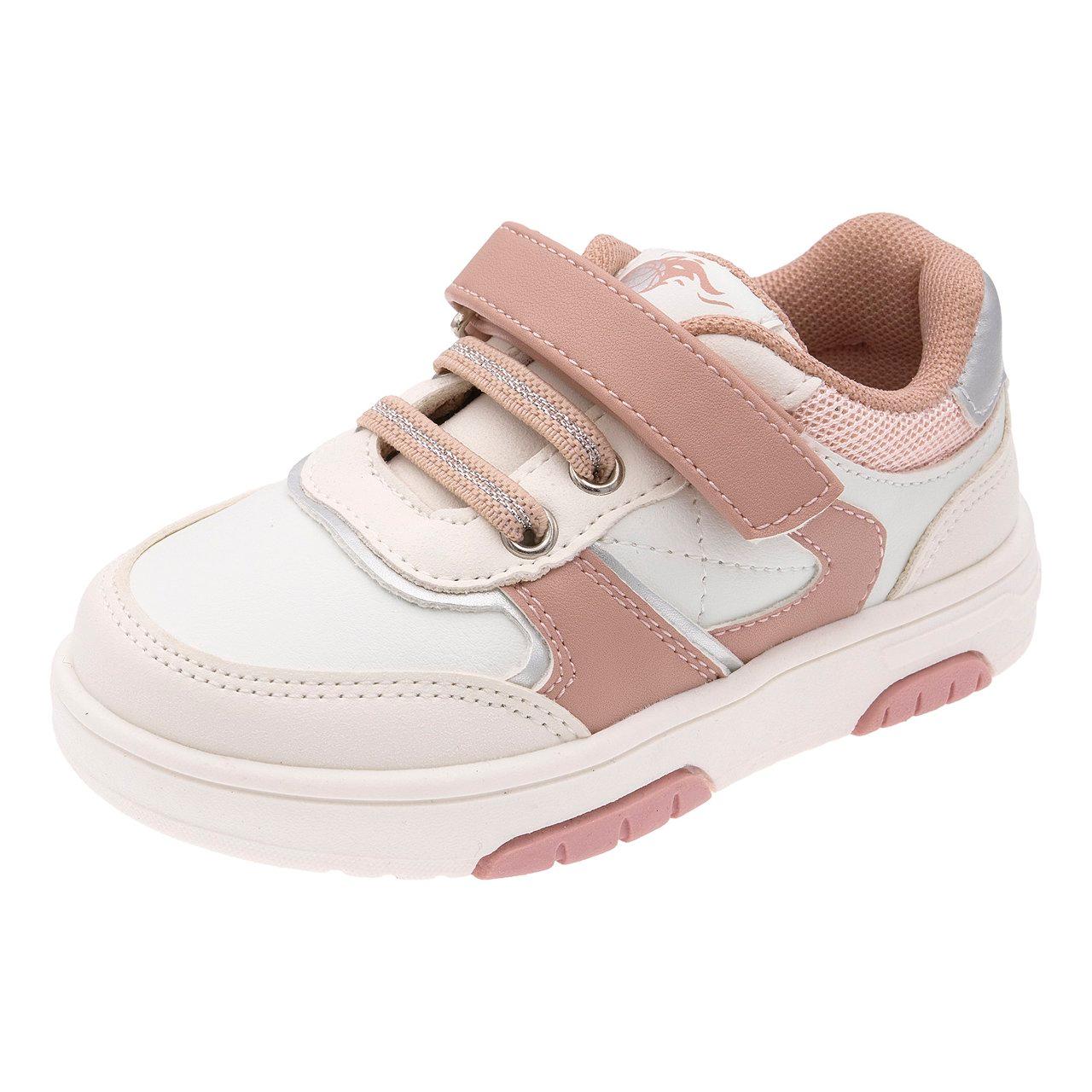 Sneakers Bambina Catullo | Chicco Sneakers rosa da bambina Catullo Chicco con dettagli argento, suola bianca e inserti rosa, chiusura con lacci elastici e strappo. | Chicco