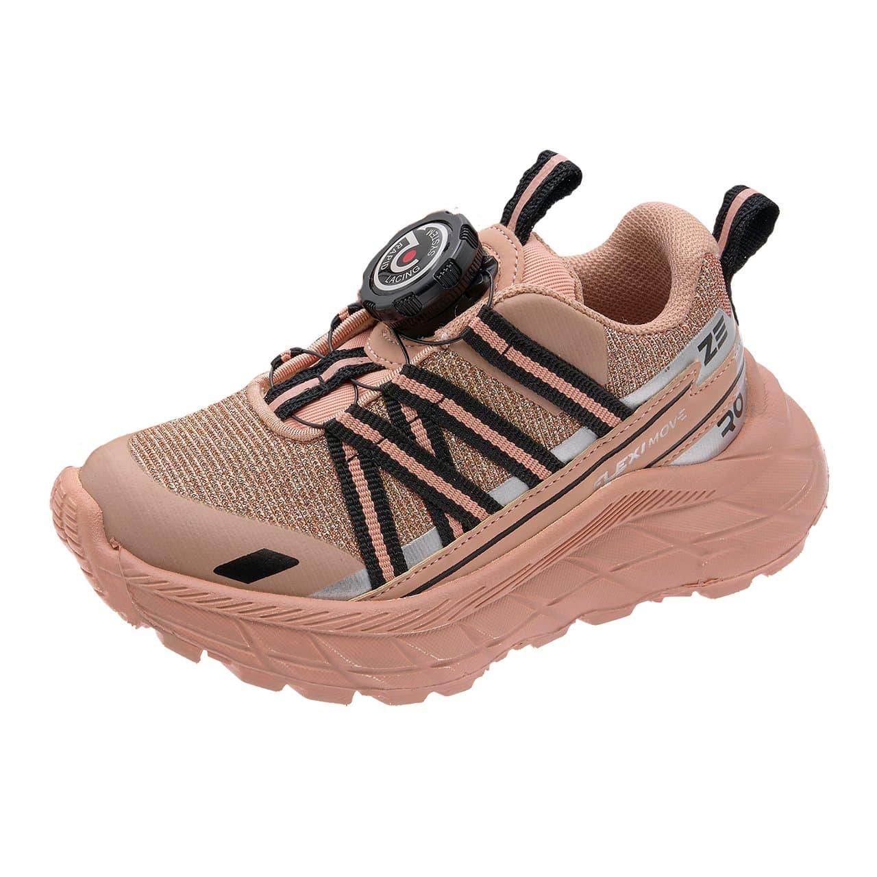 Sneakers Bambina Crazy | Chicco Sneakers bambina Chicco Flexi Move rosa con inserti glitterati e dettagli bicolore, suola voluminosa in EVA e chiusura Rapid Lacing System. | Chicco