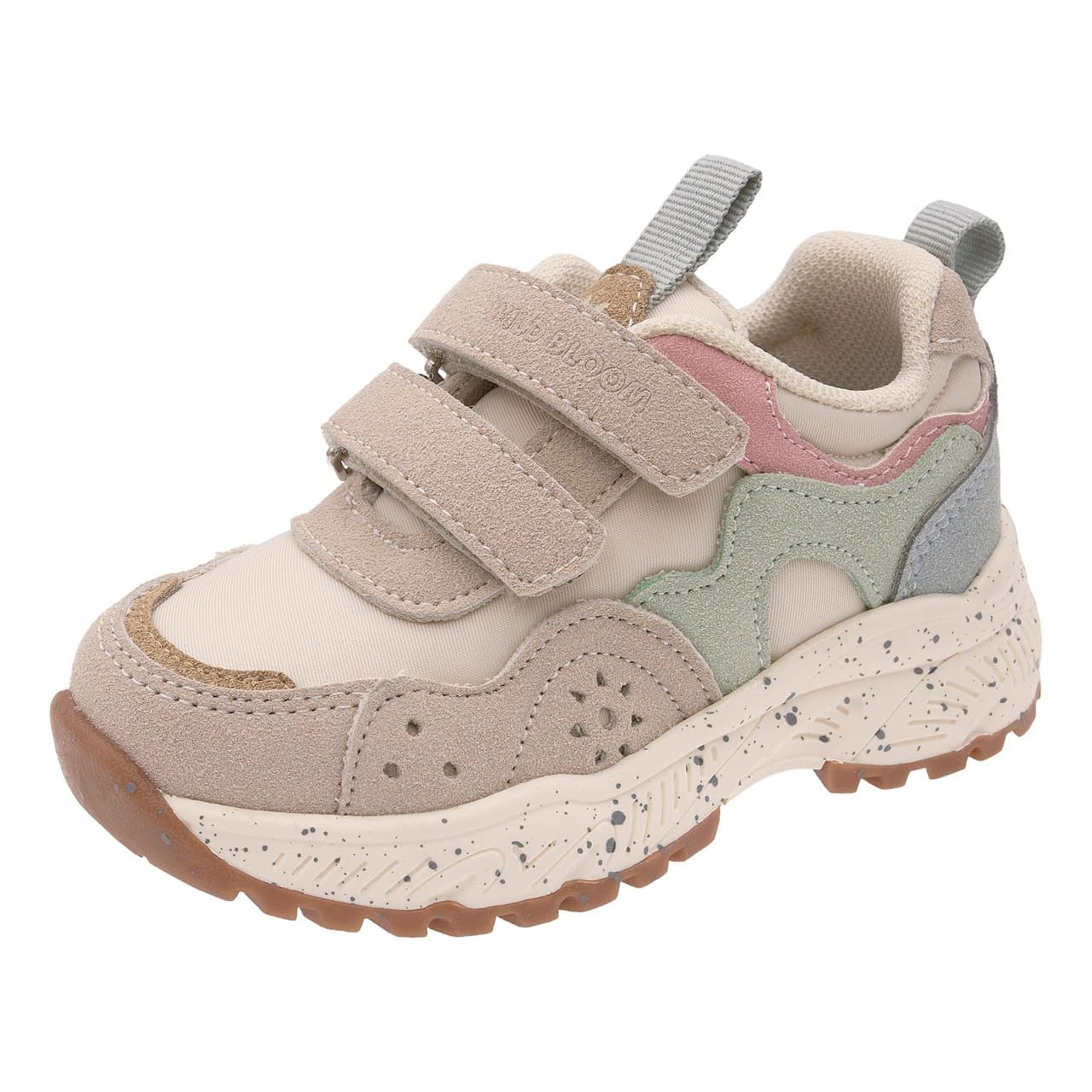 Sneakers Bambina Crim | Chicco Sneakers bambina Chicco Crim unisex beige con dettagli verdi, rosa e azzurri, chiusura a doppio strappo e design ispirato al trekking. | Chicco
