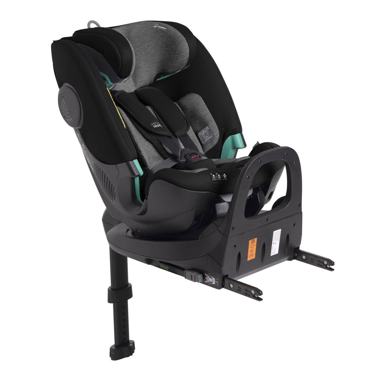 Seggiolino Auto Fullseat 360 I-size Con Base (61-150 Cm) | Chicco Seggiolino auto Chicco Fullseat 360 i-Size grigio unisex, con base rotante 360°, per bambini da 61 a 150 cm, realizzato in fibra di bambù traspirante. | Chicco