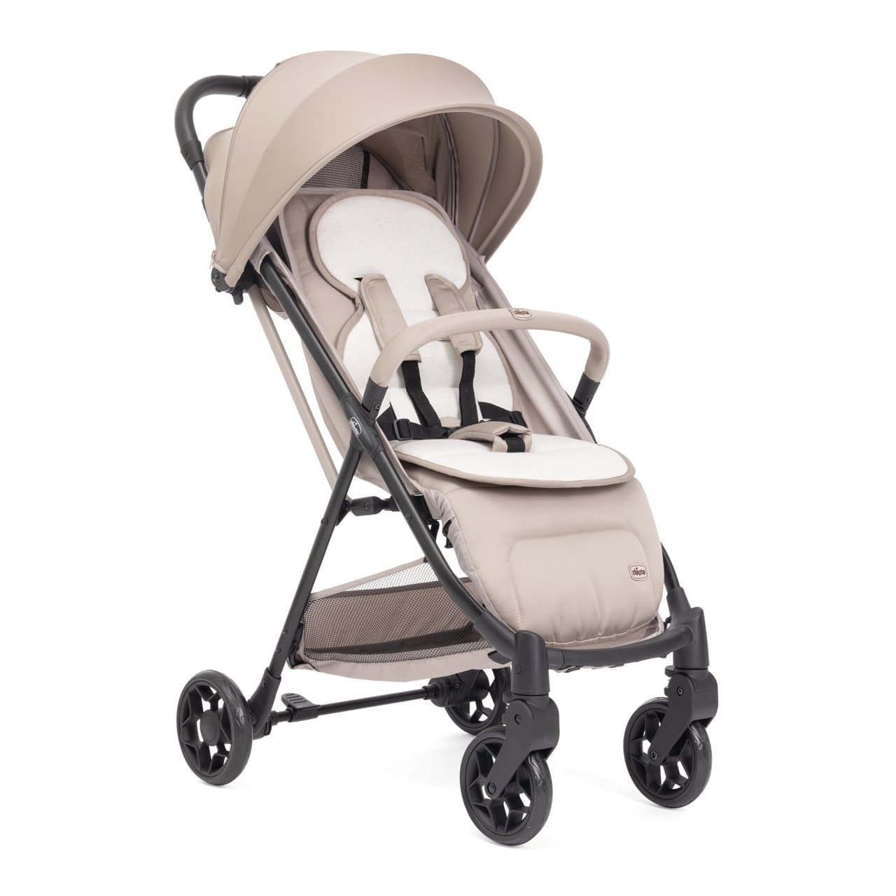 Passeggino Taormina | Chicco Passeggino Chicco Taormina rosa unisex, leggero e compatto, con seduta XXL, cuscino in cotone biologico e capottina estensibile UV50+. | Chicco