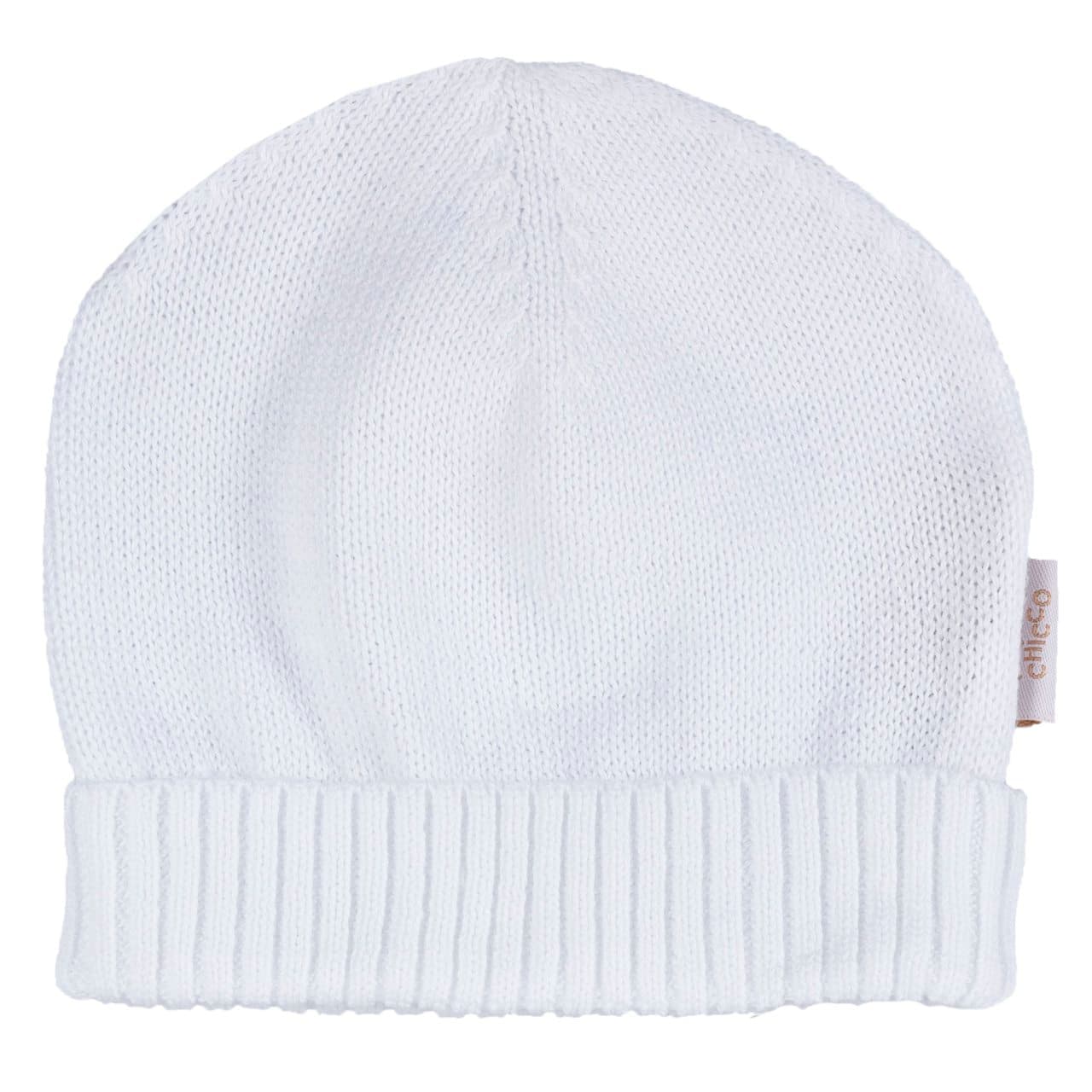 Cappello In Maglia | Chicco Cappellino neonato Chicco in morbido cotone 100%, unisex, rosa delicato, con risvoltino a costine, taglia 0-3 mesi. | Chicco
