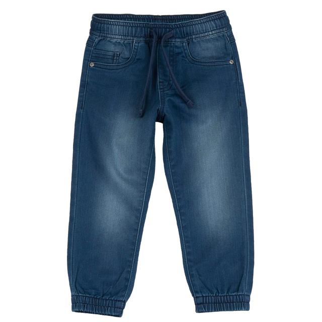Pantaloni Lunghi Jeans | Chicco Pantaloni lunghi in felpa elasticizzata effetto denim blu per bambino Chicco con vita elasticizzata e cordino regolabile. | Chicco