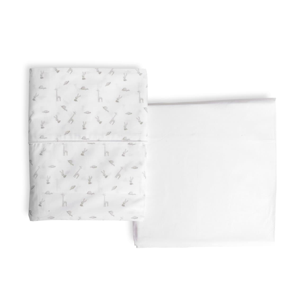 Set Lenzuola In Cotone Per Next2me - 2pz | Chicco Set di 2 lenzuola in 100% cotone bianco per lettini Chicco Next2Me, morbide e traspiranti, ideali per neonati. | Chicco