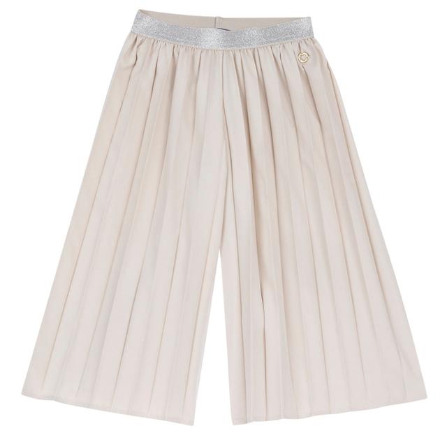 Pantaloni Lunghi Plissé | Chicco Pantaloni lunghi plissé bianchi Chicco per bambina in tessuto elasticizzato effetto satin con nastro luminoso in vita, ideali per primavera/estate. | Chicco
